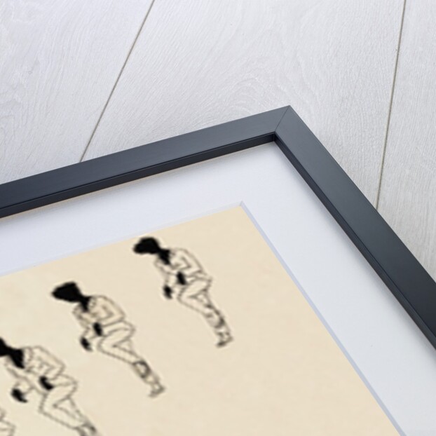 Silhouettes of nine female figures by Anonymous
