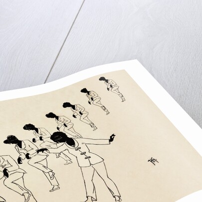 Silhouettes of nine female figures by Anonymous