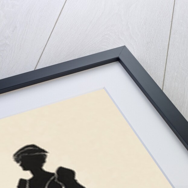 Silhouettes of three figures inlcuding a shepherdess by Anonymous