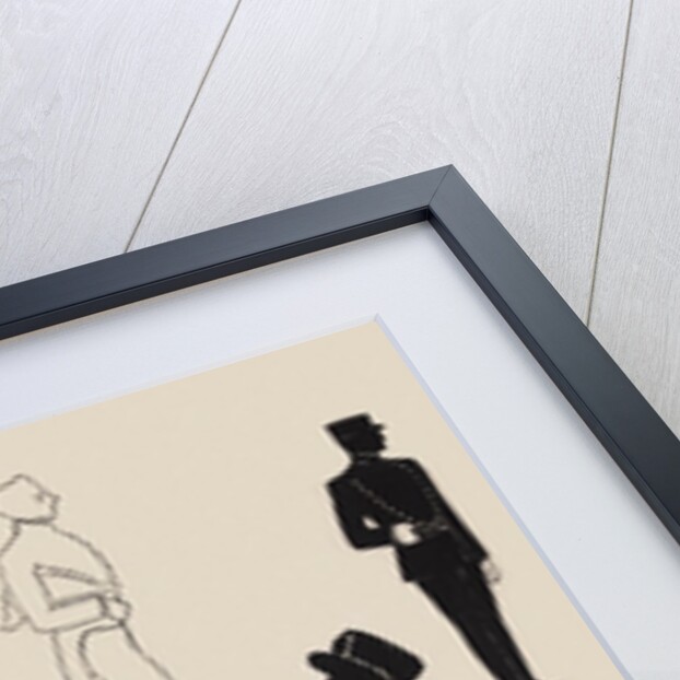 Silhouettes of a range of characters in a variety of costumes by Anonymous