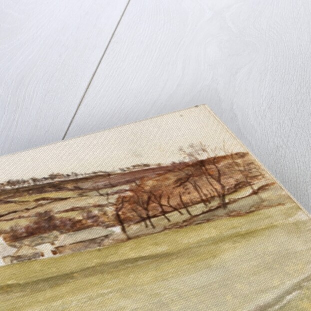 Path to houses at the bottom of hill by May Morris