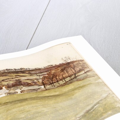 Path to houses at the bottom of hill by May Morris