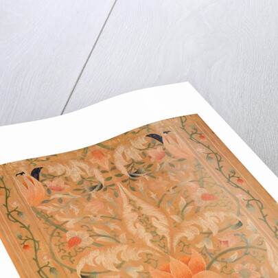 Hanging of lotus flower heads and acanthus leaves by May Morris