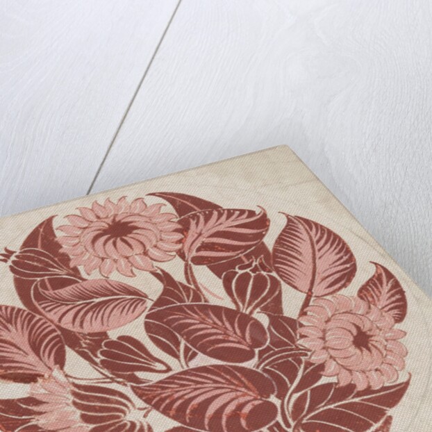 Dish design with flowers and foliage by William de Morgan