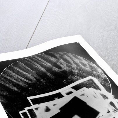 Fotogramm of a complex area of white rectangles by László Moholy-Nagy