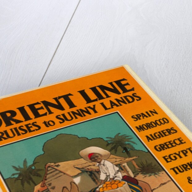 Orient Line Cruises to Sunny Lands, poster advertising the shipping company by John Hassall