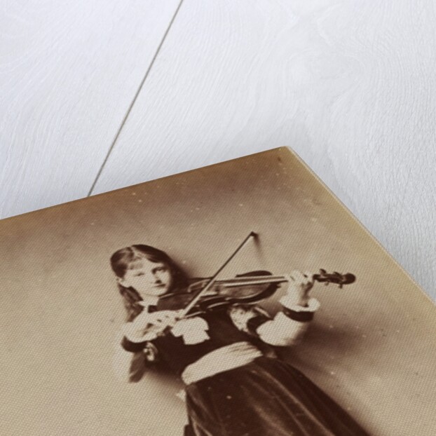 Xie (Alexandra) Kitchin playing a violin by Charles Lutwidge Dodgson