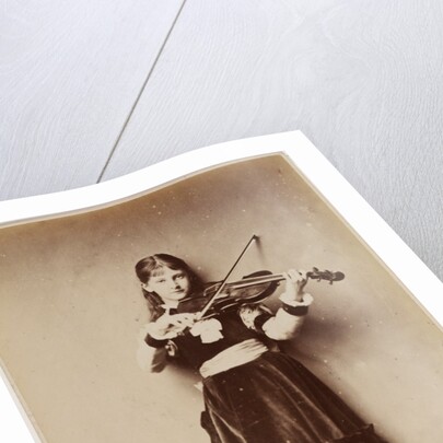 Xie (Alexandra) Kitchin playing a violin by Charles Lutwidge Dodgson