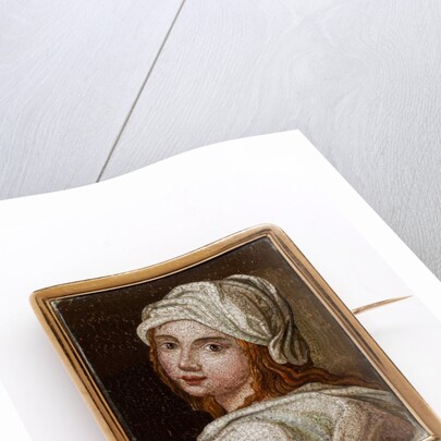 Micromosaic brooch depicting Beatrice Cenci by Anonymous
