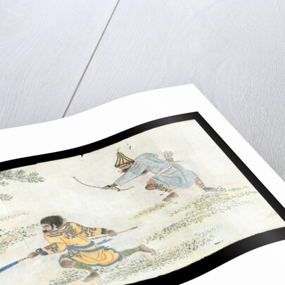 Hunting scenes from the life of the Ainu by School of Hanabusa Itcho