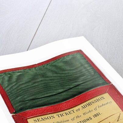 Season Ticket of Admission to the Exhibition of the Works of Industry of All Nations 1851, with Prince Albert's signature by Anonymous