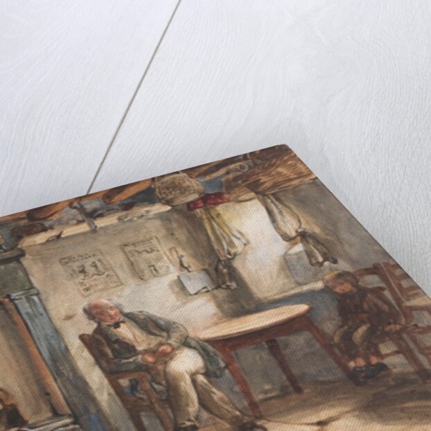 Interior of a cottage by Charles West Cope
