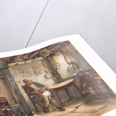 Interior of a cottage by Charles West Cope