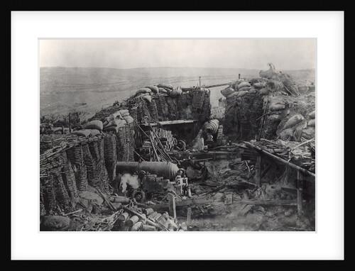 Russian Gun Emplacement during the Crimean War by James Robertson