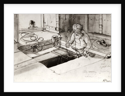 Weaving Silk on a Loom by John Lockwood Kipling