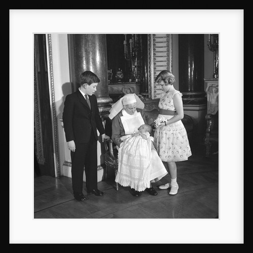 Prince Charles, Princess Anne, Prince Andrew and their nurse by Cecil Beaton