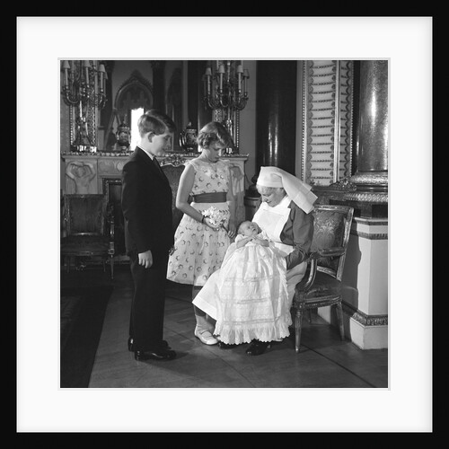 Prince Charles, Princess Anne, Prince Andrew and their nurse by Cecil Beaton