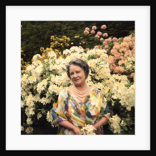 Queen Elizabeth, The Queen Mother in the gardens at Windsor Great Park by Cecil Beaton