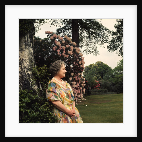 Queen Elizabeth, The Queen Mother in the gardens at Windsor Great Park by Cecil Beaton