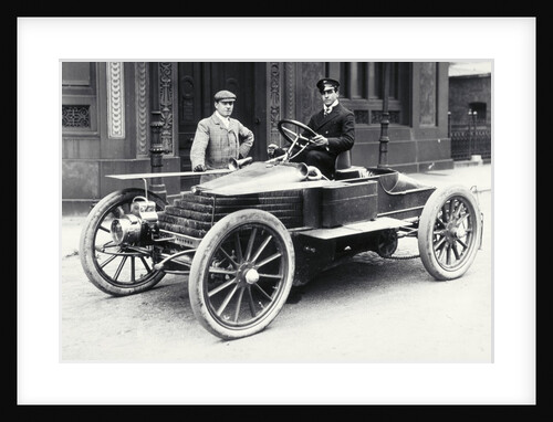 Montague Graham White at the wheel of Wolseley racing car by Lafayette Portrait Studios