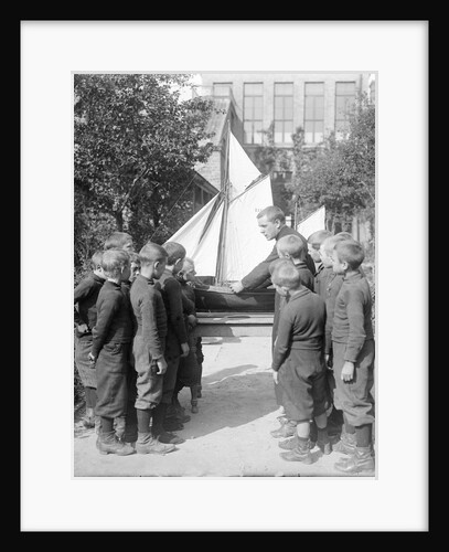 Monk Demonstrating Sailing to Boys Using a Model by Andrew Pitcairn-Knowles