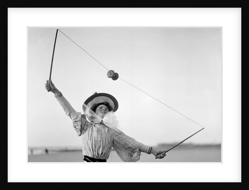 Well Caught, Woman Stretching Up by Andrew Pitcairn-Knowles