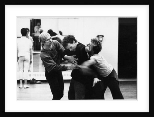 Rudolf Nureyev, Anthony Dowell and Wayne Eagling rehearsing The Tempest by Anthony Crickmay