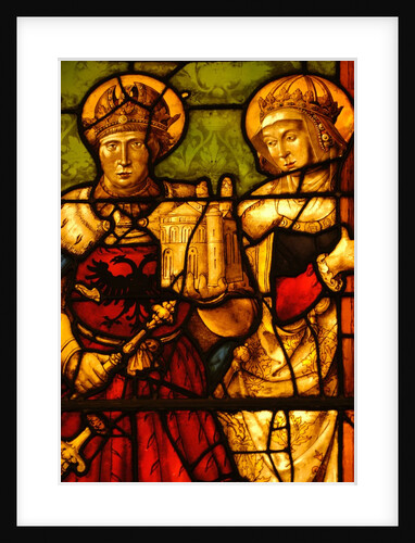 St Helena and the Emperor Constantine holding a model of St Sophia Church by Stuart Cox