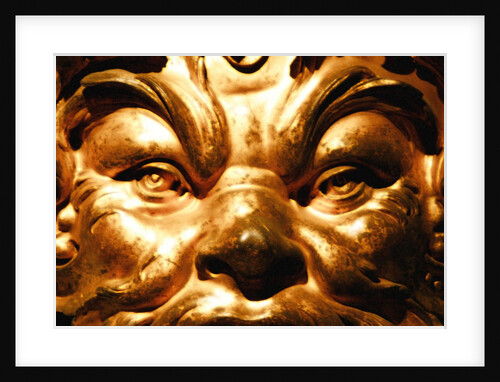 Gilt bronze mask by Stuart Cox