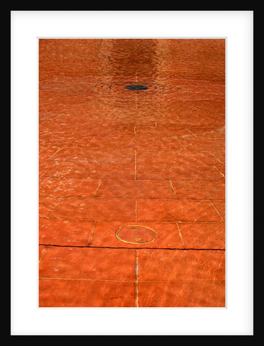 The colour of the building reflected in the pool in the John Madejski Garden of the V&A Museum by Stuart Cox