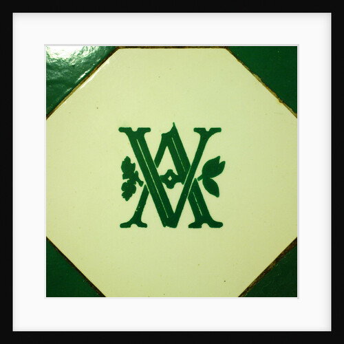V&A logo on an interior wall of the Royal Toilets in the V&A Museum by Stuart Cox