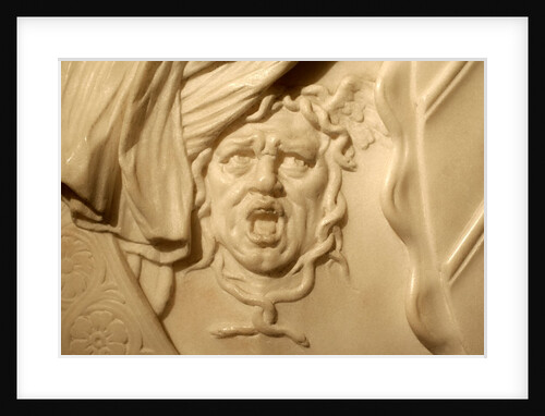 Detail from the bust of Oliver Cromwell by Stuart Cox