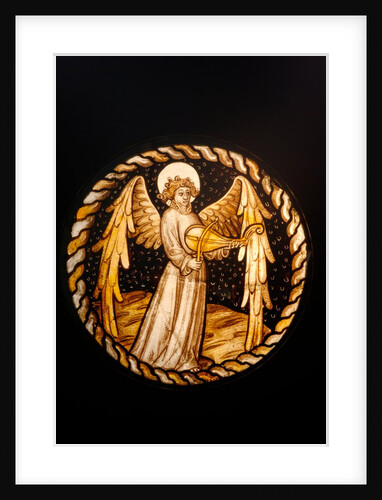Roundel depicting an Angel playing a violin by Stuart Cox