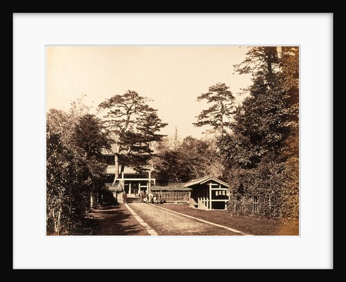Entrance to Tozenji - British Legation at Edo (Tokyo) by Felice Beato