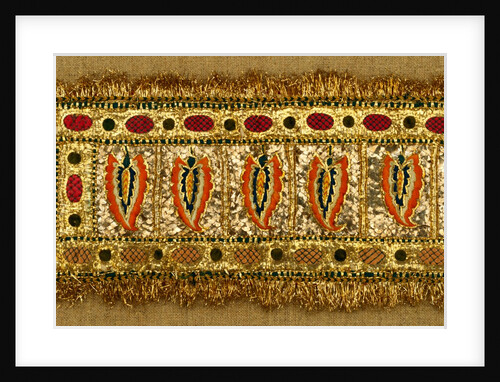 Turban band, detail by Anonymous
