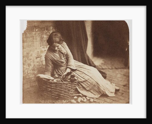 Girl with wicker basket of vegetables by Henry Peach Robinson