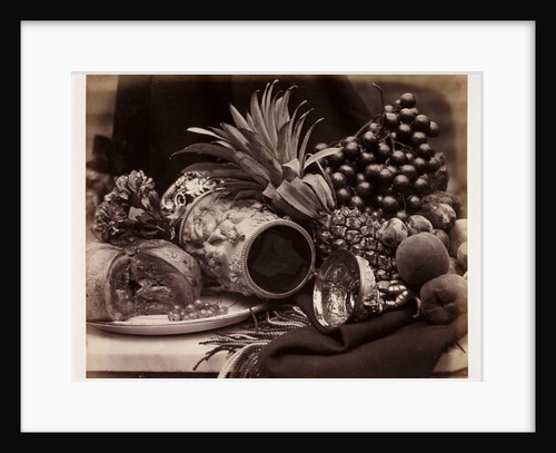 Ivory tankard and fruit by Roger Fenton