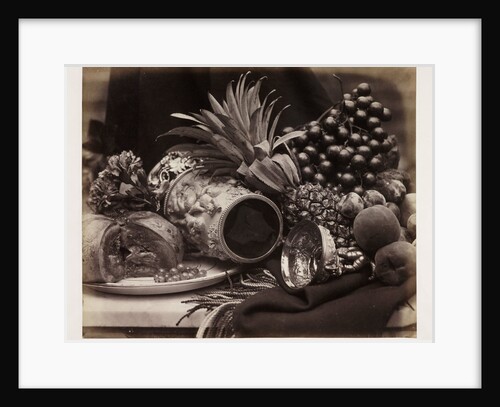 Still life with ivory tankard and fruit by Roger Fenton