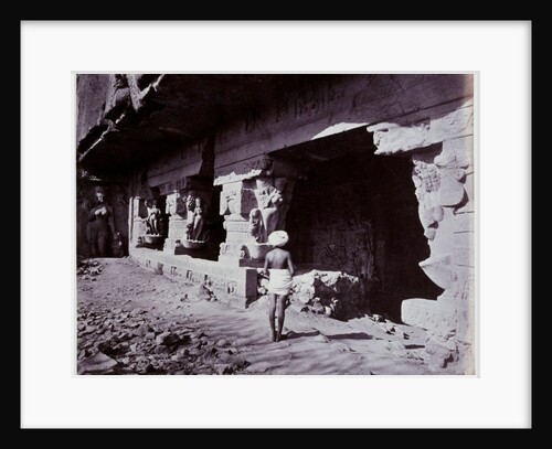 Boy and ruins by Samuel Bourne