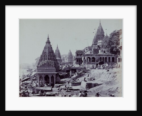 Benares Monkey Temple on the edge of the Ganges by Samuel Bourne