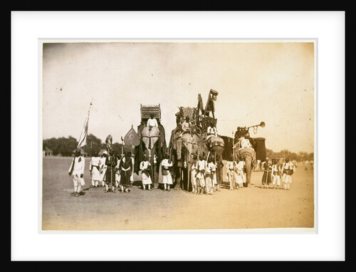 War elephants in chain armour by Samuel Bourne