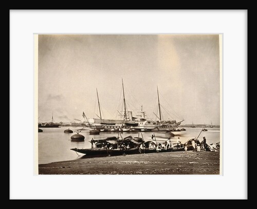 The Royal yacht Osbourne in Hooghly (Hugli) River by Samuel Bourne