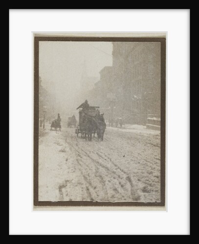 Street Scene with Snow by Anonymous
