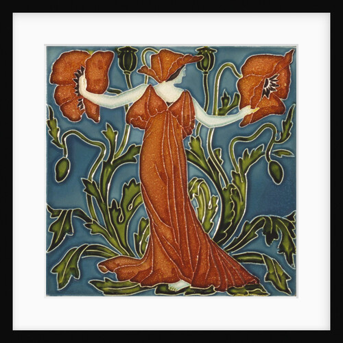 Poppy tile by Walter Crane