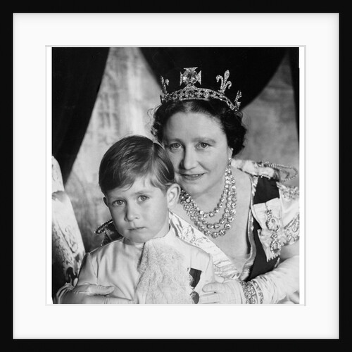 Queen Elizabeth, The Queen Mother, with Prince Charles by Cecil Beaton