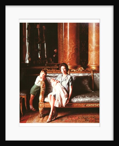 Queen Elizabeth II with Prince Andrew and Prince Edward by Cecil Beaton