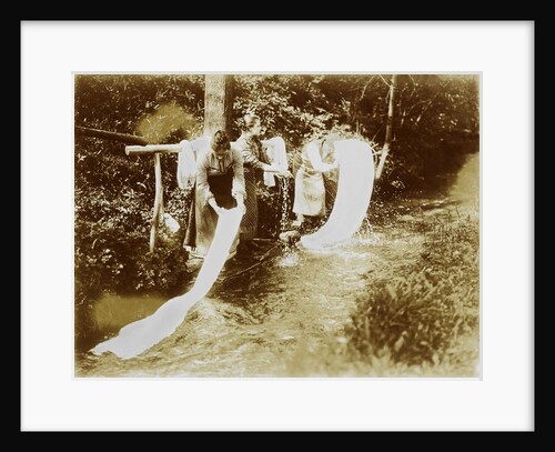 Washing Pack Sheets in River by Andrew Pitcairn-Knowles