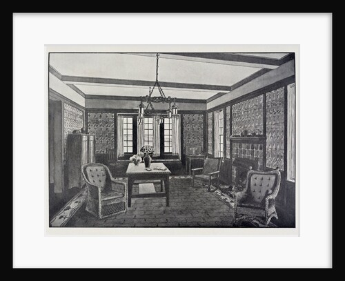 A Craftsman House depicting a living room by unknown