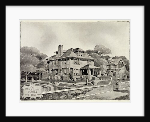 A Craftsman House depicting exterior with garden by unknown