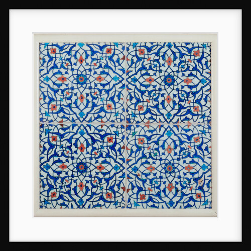 Panel of four tiles by Unknown
